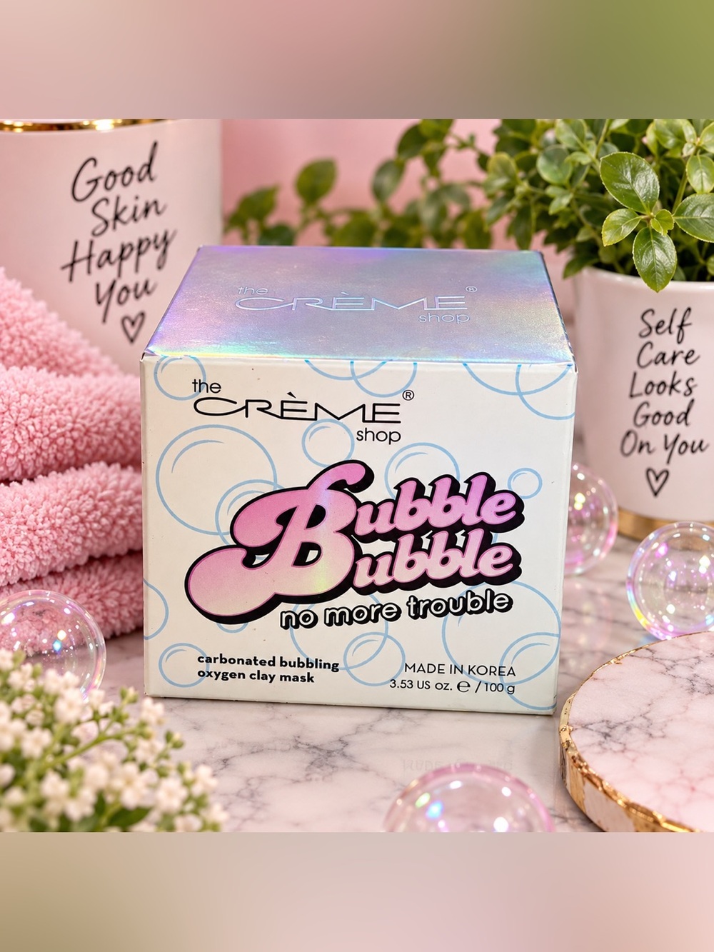 The Crème Shop Bubble Bubble No More Trouble Carbonated Oxygen Clay Mask 3.53 oz